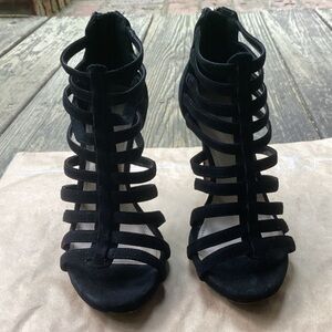 Essex Lane black cut out high heel formal shoes, size 6.5